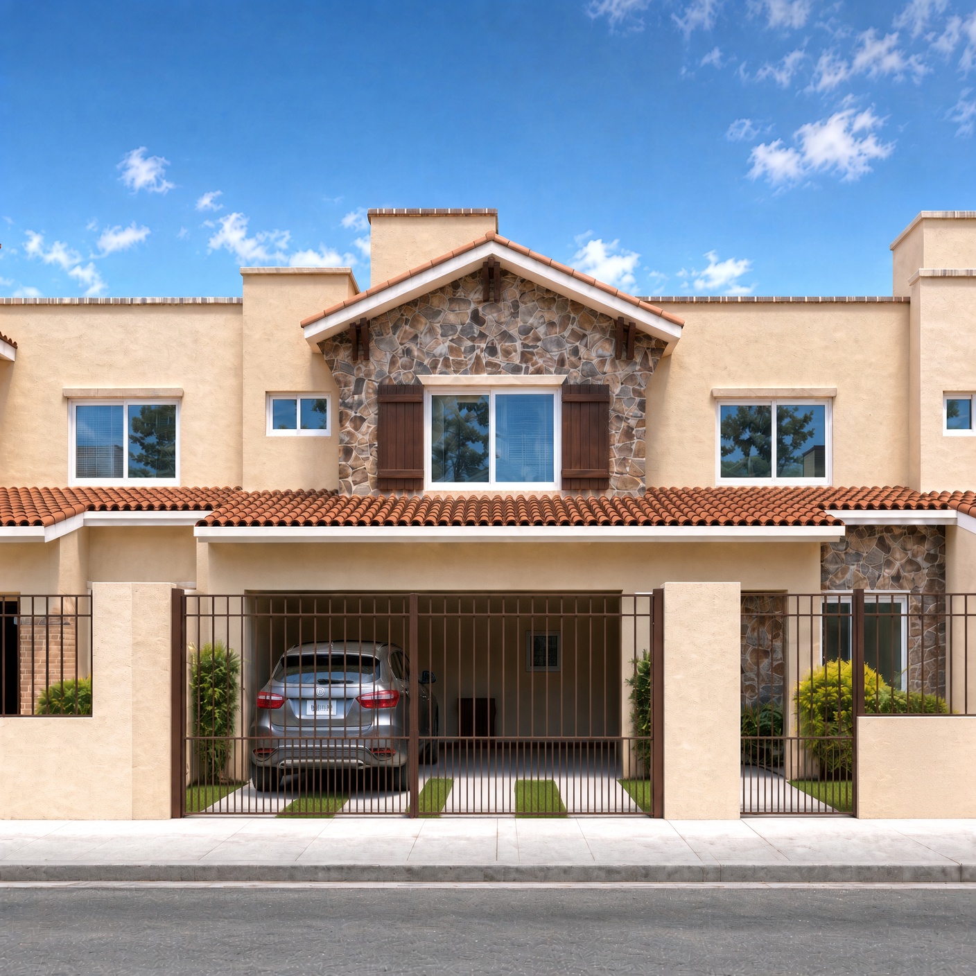 Casa en Pachuca de 3 recamaras con jardín privado y terraza panorámica en fraccionamiento con casa club con alberca